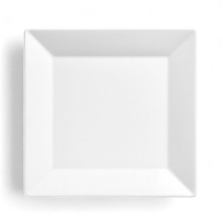 Тарелка мелкая 30см фарфор квадратная 12" JC-17829 (15)