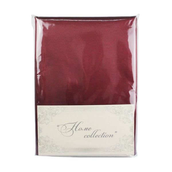 Скатерть 220*150см полиэстер 86% хлопок 14% ГЛАДЬ вишневая 1809А-01