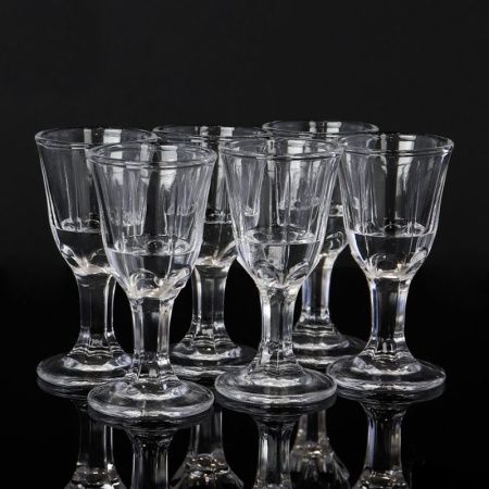 Рюмки набор 6шт 10мл стекло грани BХ-10 (48)