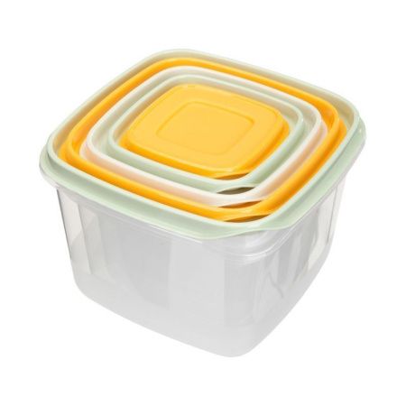 Контейнеры пищевые набор 5шт 0,12/0,25/0,45/0,75/1,2л пластик CLEVER (12)