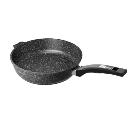 Сковорода 24см алюминий АП ГРАНИТ BLACK без крышки съемная ручка индукция (10)