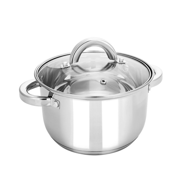 Кастрюля 2,1л нерж.сталь Rondy со стекл.крышкой 16см индукция подар.уп. ТМ Appetite SH07223 (6)