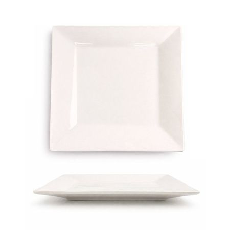 Тарелка мелкая 30см фарфор квадратная 12" JC-17829 (15)