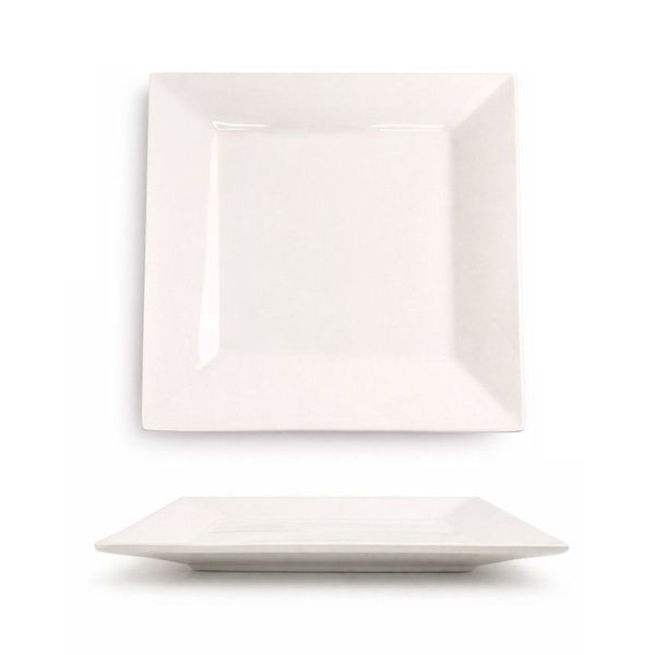Тарелка мелкая 30см фарфор квадратная 12" JC-17829 (15)