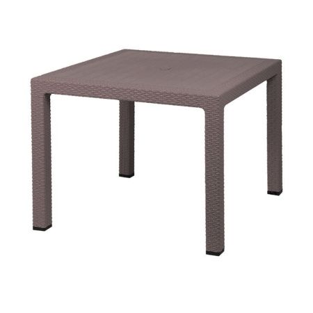 Стол 950*950мм пластик Rodos квадратный серо-коричневый (1)