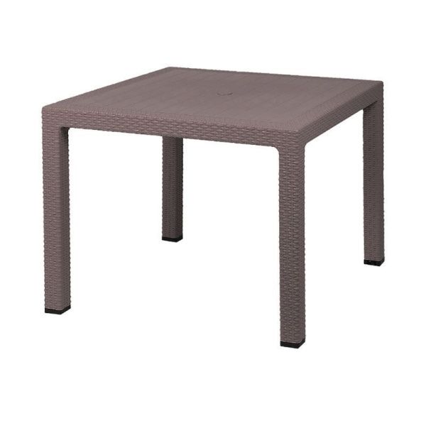 Стол 950*950мм пластик Rodos квадратный серо-коричневый (1)