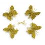 Игрушки новогодние на елку БАБОЧКА набор 4шт 9,5*10см пластик золото OSHRIP-421/JC-16554 (800)