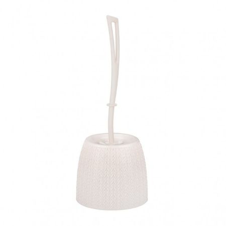 Ершик туалетный пластик  ВЯЗАНОЕ ПЛЕТЕНИЕ бежевый (20)