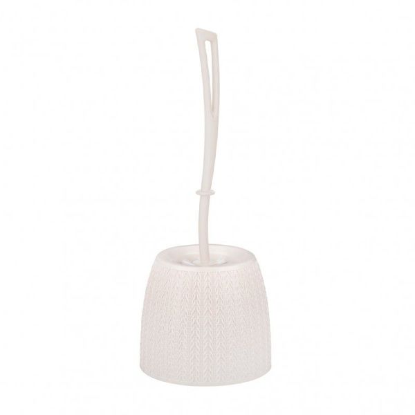 Ершик туалетный пластик  ВЯЗАНОЕ ПЛЕТЕНИЕ бежевый (20)