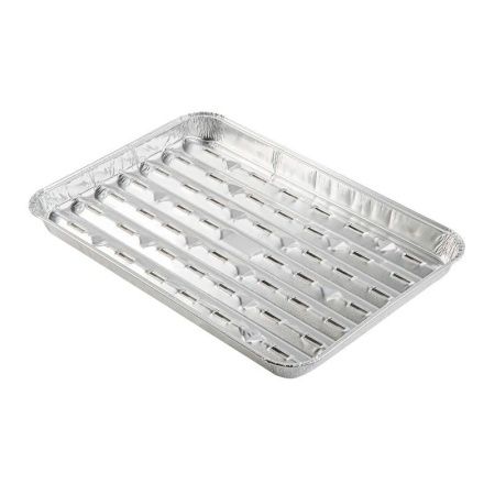 Набор форм для барбекю ал 5шт 1400мл с отверстиями 342*228мм (дно 328*214мм, выс. 24мм) PATERRA (10)