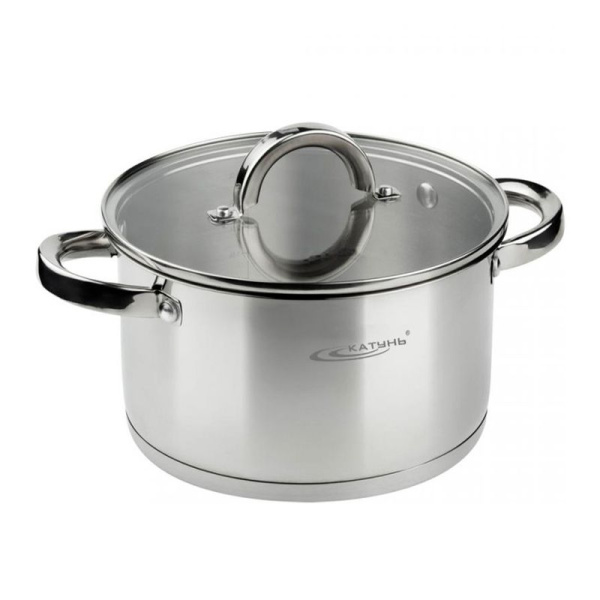 Кастрюля 5,7л d24*13,5см нерж.сталь ЭТНА стекл.крышка КТ21-D-24 (4)