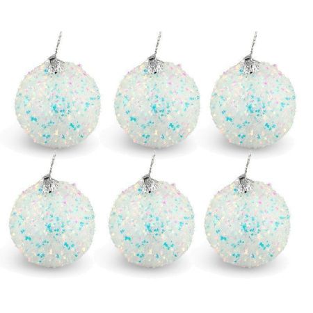 Игрушки новогодние на елку ШАР набор 6шт 6см пенопласт OSZAF24016/JC-16405 (72)