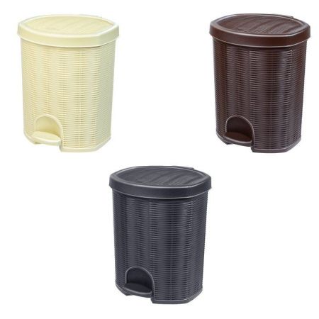 Контейнер для мусора 18л 300*300*395мм пластик ЭЛЕГАНС с педалью (4)