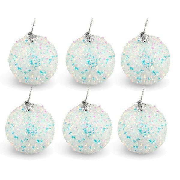 Игрушки новогодние на елку ШАР набор 6шт 6см пенопласт OSZAF24016/JC-16405 (72)