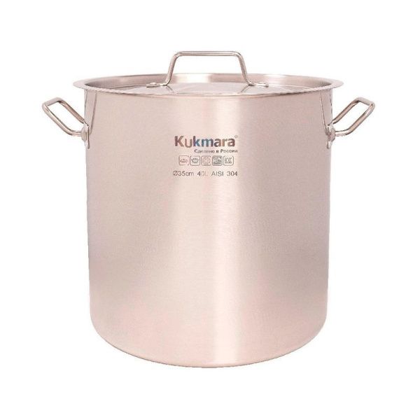 Котел 40л нерж.сталь HoReCa с мет.крышкой d40* h34см /HRC-SP40040M (1)