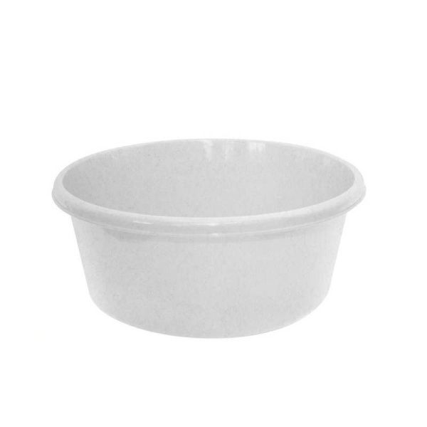 Таз 8л 32,5*13,7*32,5см пластик мрамор/белый круглый (20/10)