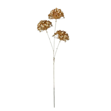 Украшение новогоднее Ветка золотая 63см JC-16829 (600)