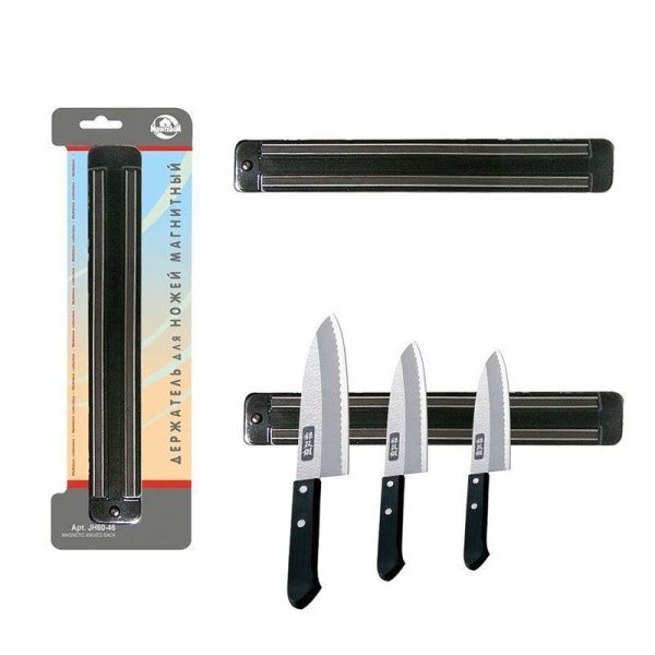Держатель для ножей магнитный 19*3,2*1,2см малый JH60-46 (48/6) ВЫВОД