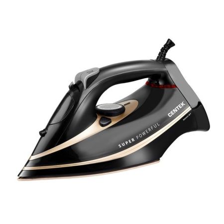 Утюг пластик Centek CT-2346 золотой 3200Вт 380мл, керам.подошва, паровой удар, самоочистка (6)