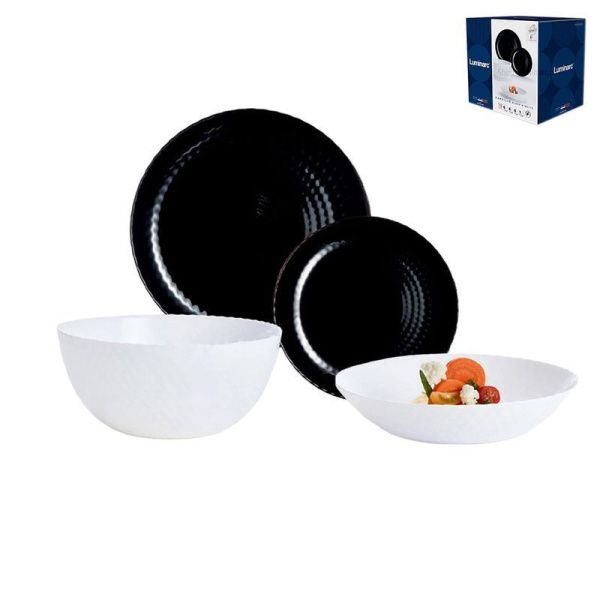 Столовый набор 19пр стеклокерамика ПАМПИЛЬ БЛЭК&УАЙТ Q6162 (1)