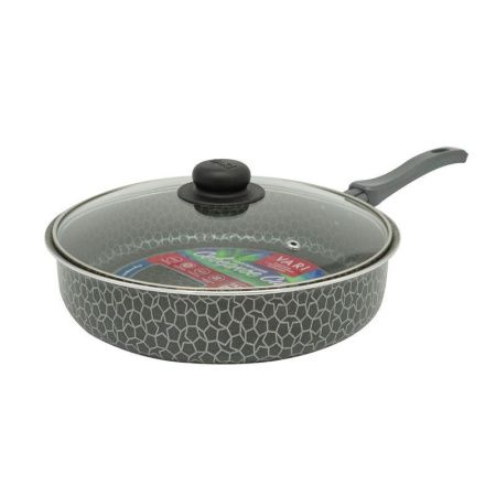 Сотейник 26см алюминий АП штампованный СЕВЕРНОЕ СИЯНИЕ со стекл.крышкой, высокий борт SS73126/11 (6)