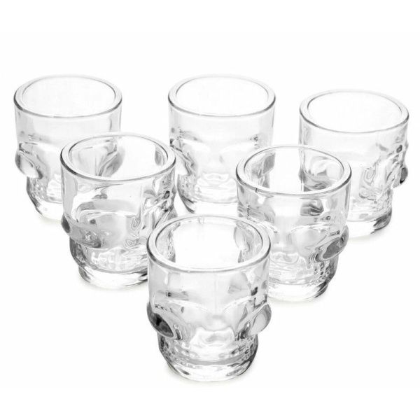 Стопки набор 6шт 50мл стекло ЧЕРЕП DTY-10 (24)