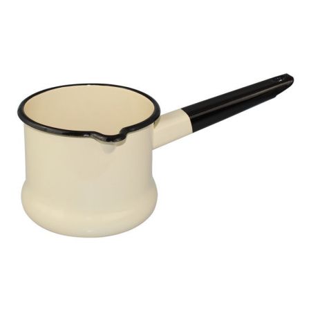 Ковш 1л эмаль слон.кость без крышки 90104-072 (8)