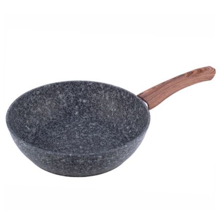 Сотейник 26см алюминий АП гранит ручка бакелит имит.под дерево арт.4166 (6)