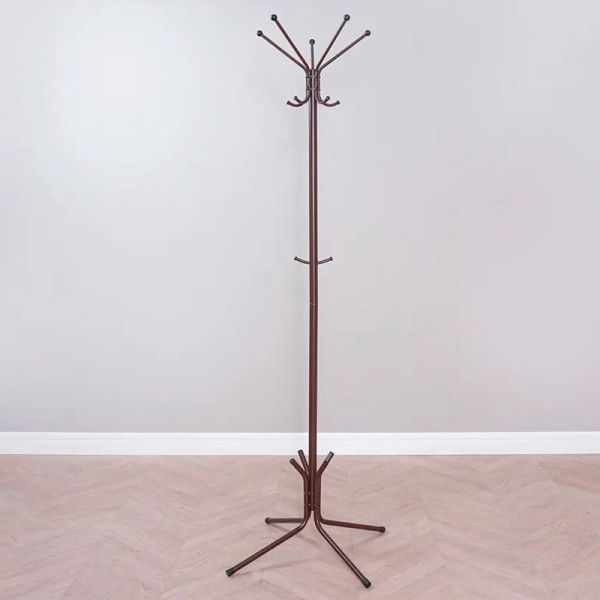 Вешалка напольная 5 крючков 69,5*69,5*182см металл МегаЛуч коричневая (1)