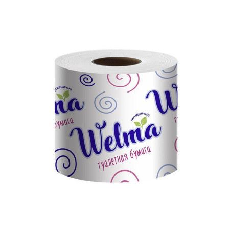 Бумага туалетная WELMA однослойная с втулкой (40)