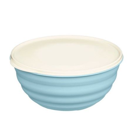 Миска 3,2л пластик Latina голубая с крышкой (15) 223100814/02