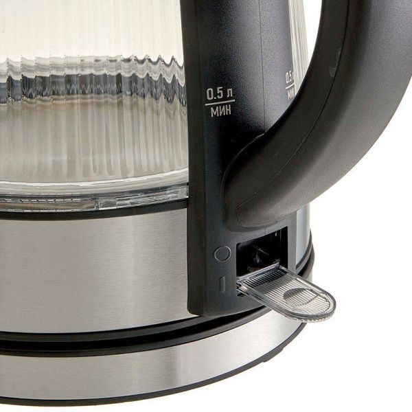 Чайник электрический 1,7л стекло 2200Вт DELTA LUX DE-1024 черный (6)