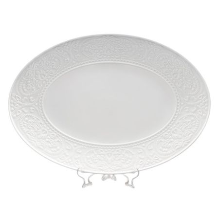 Блюдо овальное набор 2шт 35,5*25,5см фарфор АЖУР КЛАССИК (12)