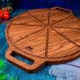 Доска для пиццы 35*2см дуб круглая с ручками подар.уп. TIMBERRY (1)