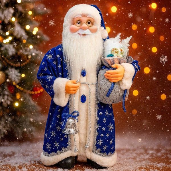 Фигурка новогодняя ДЕД МОРОЗ с мешком 30см (48) JC-17078