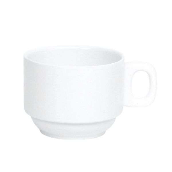 Чашка чайная 210мл фарфор белье СНЕЖНЫЙ БАРС (24)