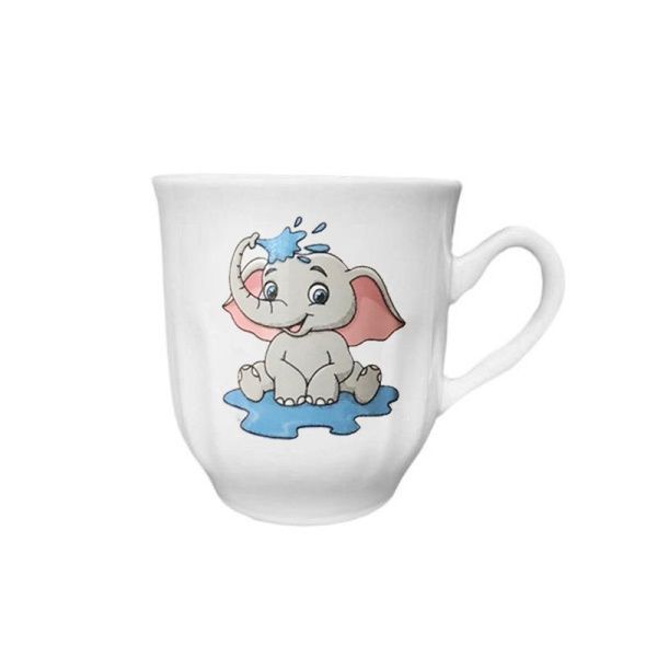 Кружка детская 220мл фарфор СЛОНИК (12/48)