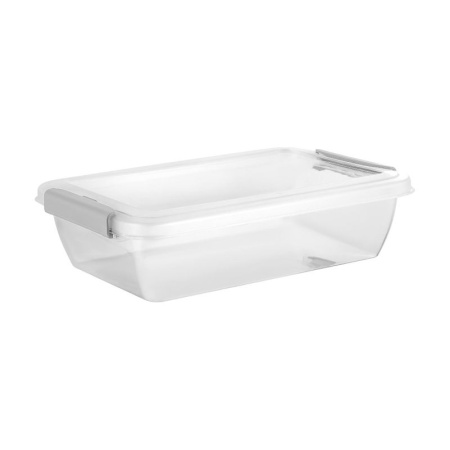 Контейнер для продуктов 700мл пластик Plast Team HELSINKI с защёлками прямоугольный натуральный (24)