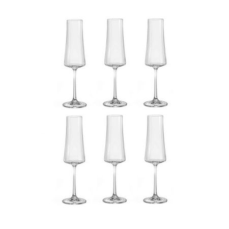 Бокалы для шампанского 6шт 210мл стекло ЭКСТРА (6/8)