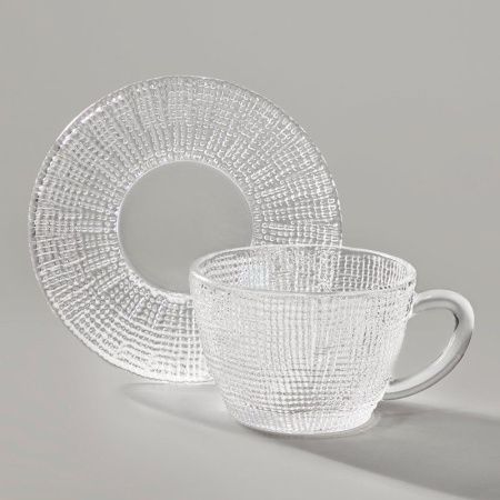 Чайный набор 2пр стекло TEMPO на 1 персону 350мл (12)