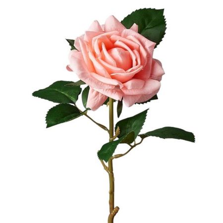 Цветы искусственные Роза светло-розовая 51*10см