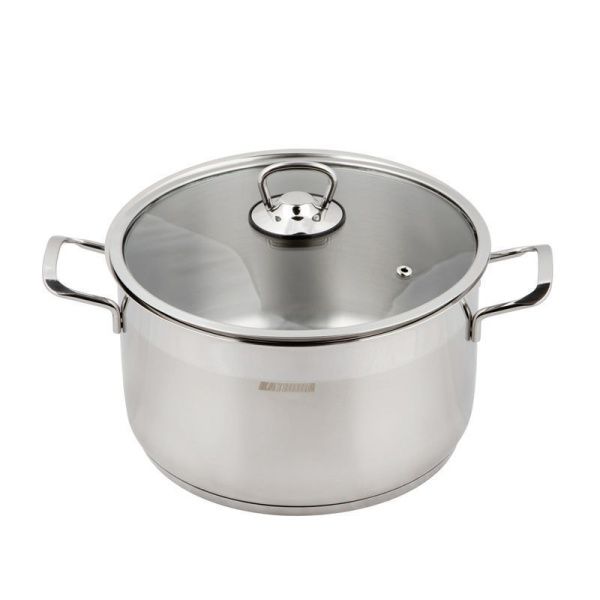 Кастрюля 9,5л нерж.сталь СОФИЯ стекл.крышка 26см арт.9920-950-0 (4)