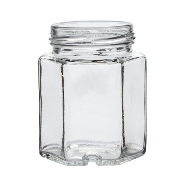 Банка стеклянная К-194-200 165мл шестигранник (крышка ТВИСТ ОФФ d=58) 0,148 (40)