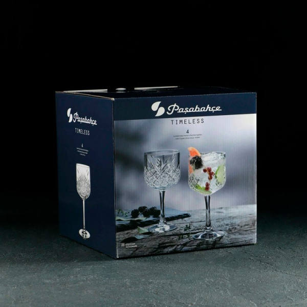 Бокалы для вина набор 4шт 500мл стекло ТАЙМЛЕСС (2)