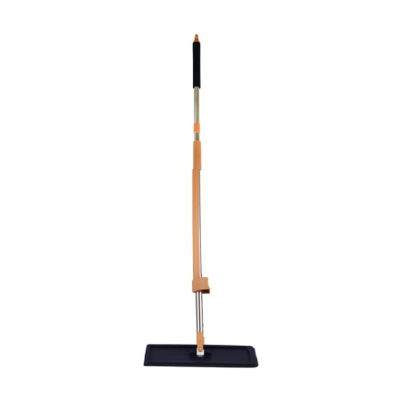 Швабра с отжимом с плоской насадкой микрофибра 11х33см телескопическая ручка 120см JC-13921 (30)