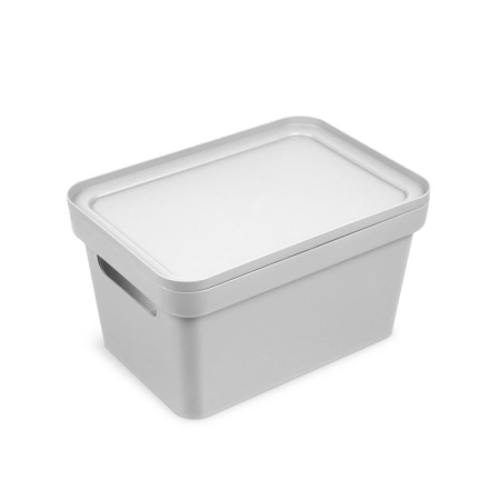 Контейнер для хранения 270*190*150мм пластик ФОРТУНА светло-серый С745ССЕР (12)