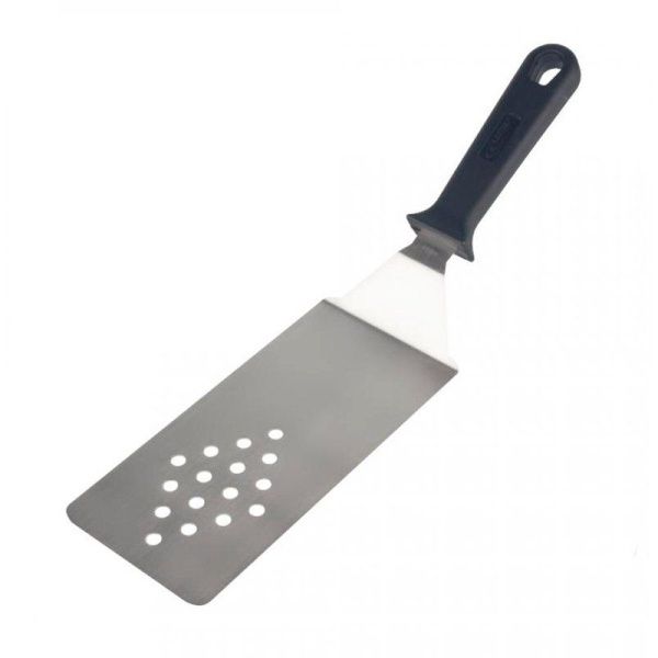 Лопатка кулинарная перфорированная 37,5*9,5см нерж.сталь пласт.ручка 13,3см КТ-ПФ-ЛП-02 (12/48)