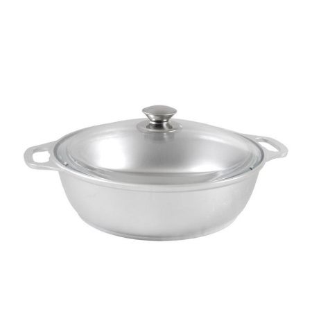 Жаровня 4л алюминий стекл.крышка (3)