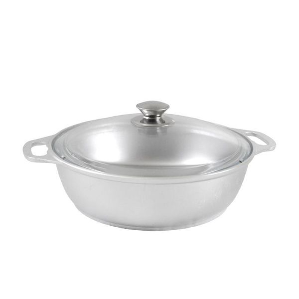 Жаровня 4л алюминий стекл.крышка (3)