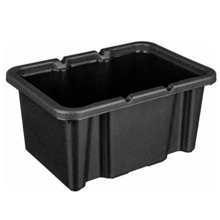 Ящик для хранения 330*230*160мм пластик ХОББИ черный без крышки (30)